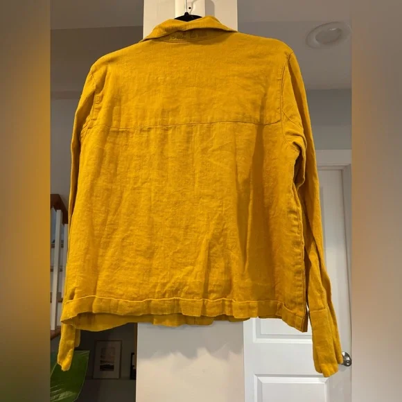 Soludos Mustard 100% linen light jacket - Size Large - Picture 3 of 7